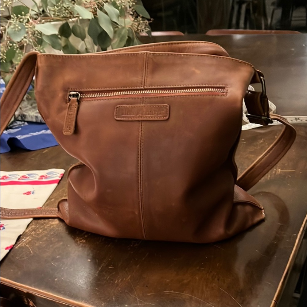 Lisa Leonard Brown Leather Crossbody Bag